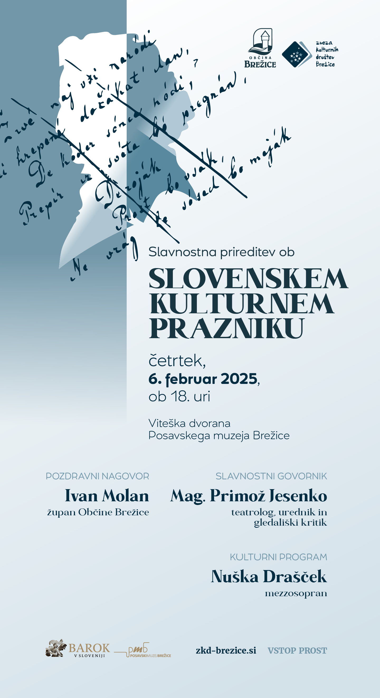 Slavnostna prireditev ob slovenskem kulturnem prazniku 2025