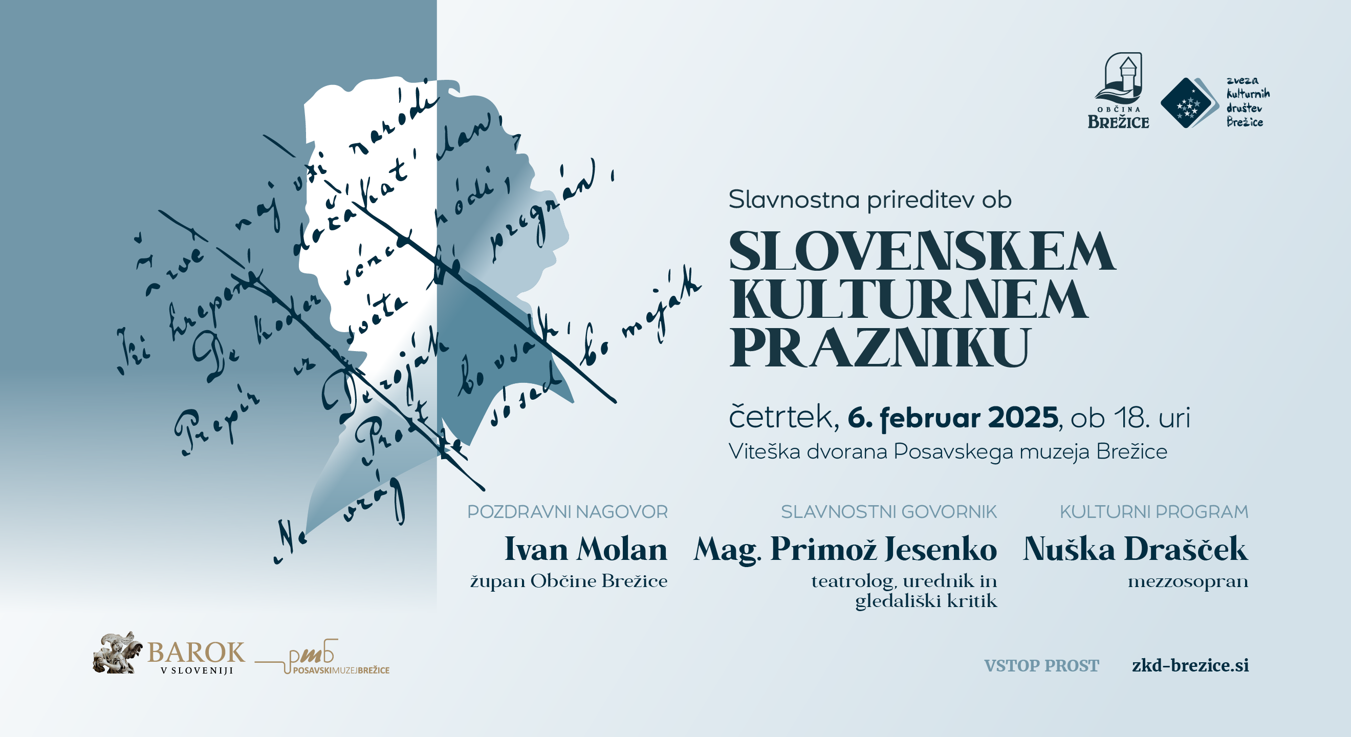 Slavnostna prireditev ob slovenskem kulturnem prazniku 2025