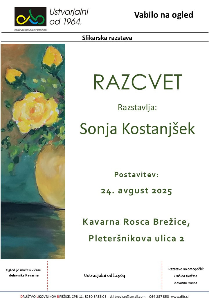 Slikarska razstava Razcvet Sonje Kostanjšek