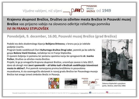 Slovesno odkritje reliefnega pomnika Ivi in Franju Stiplovšku