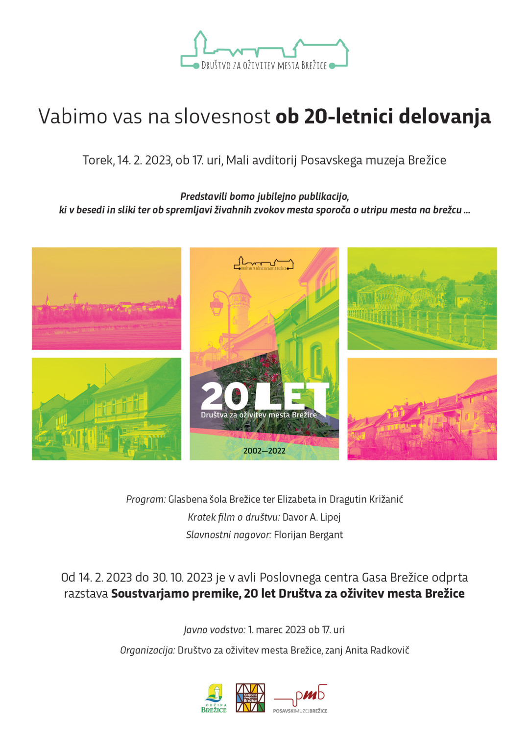 Slovestnost ob 20. obletnici delovanja Društva za oživitev mesta Brežice