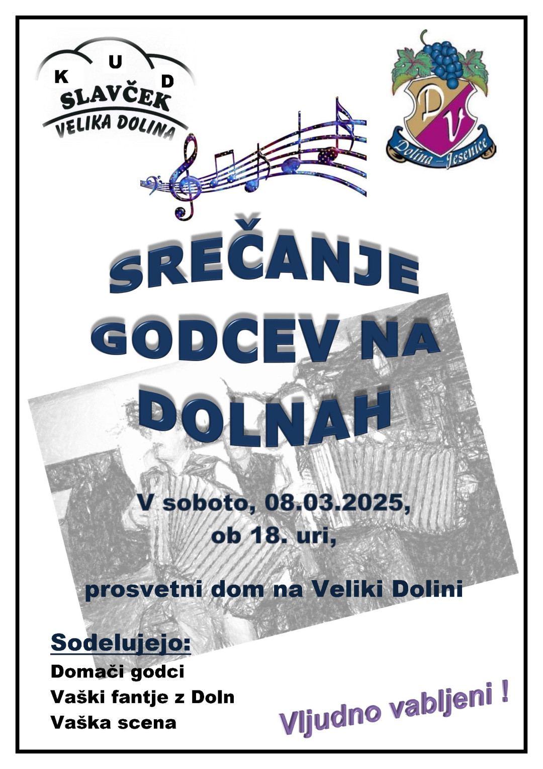Srečanje godcev na Dolnah