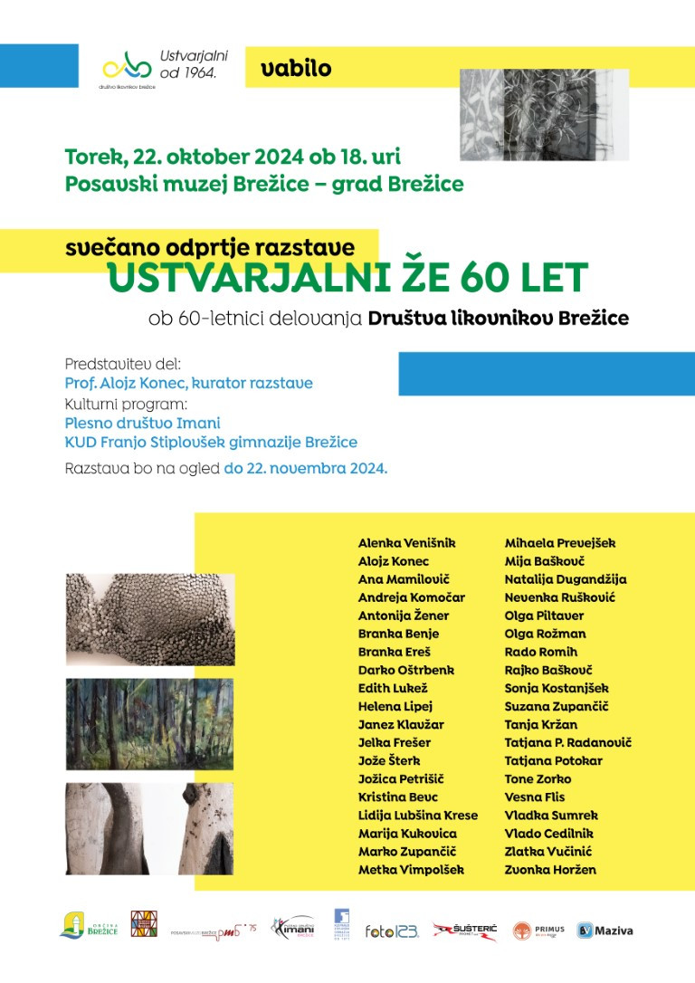 Svečano odprtje razstave ob 60-letnici delovanja Društva likovnikov Brežice