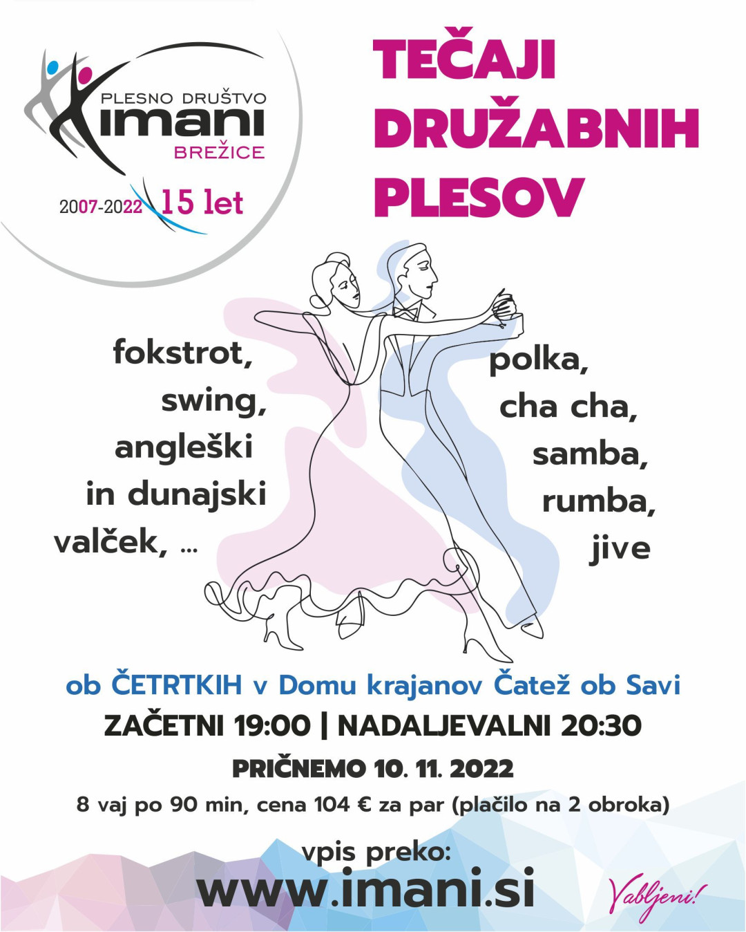 Tečaji družbenih plesov - PD Imani