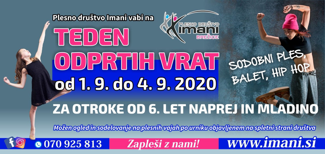 Teden odprtih vrat Plesnega društva Imani