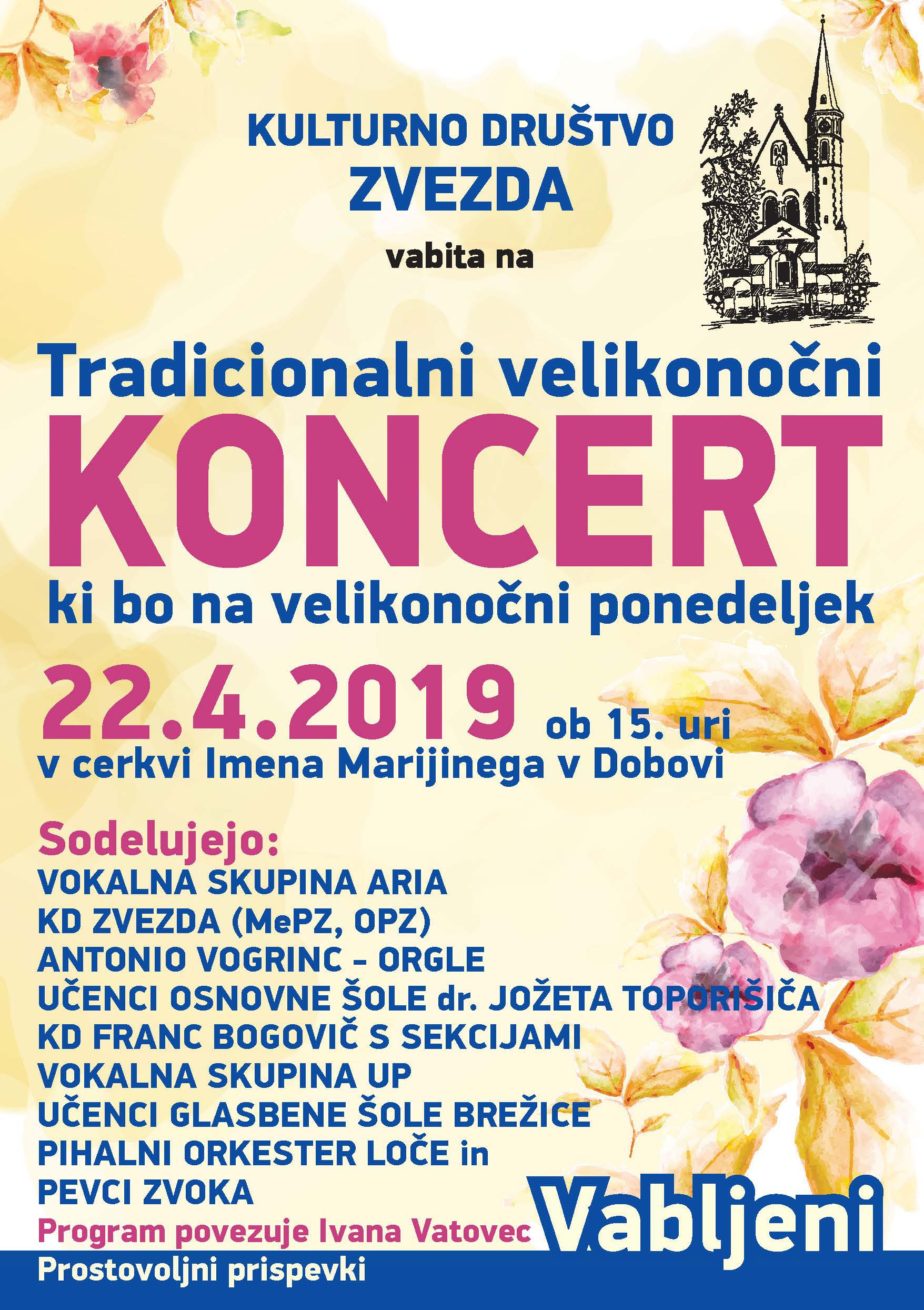 Tradicionalni velikonočni koncert v Dobovi