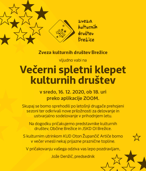 Večerni spletni klepet kulturnih društev
