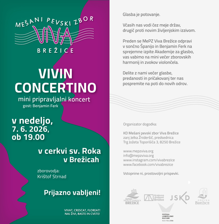 Vivin concertino z gostom Benjaminom Ferkom - violončelo