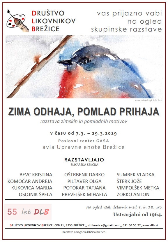 Zima odhaja, pomlad prihaja - razstava zimskih in pomladnih motivov