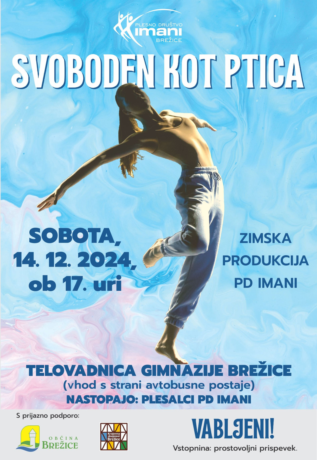 Zimska produkcija Plesnega društva Imani - Svoboden kot ptica