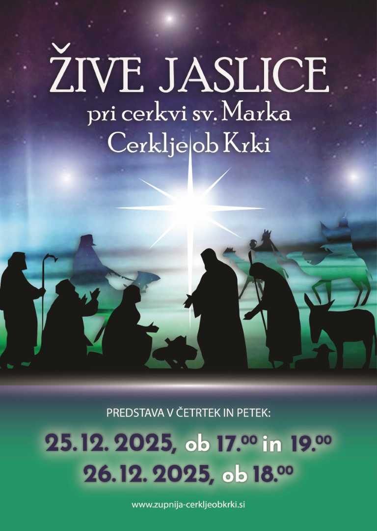 Žive jaslice v Cerkljah ob Krki z Mešanim pevskim zborom Cerklje ob Krki