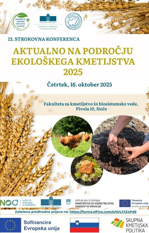 13. strokovna konferenca »Aktualno na področju ekološkega kmetijstva 2025«