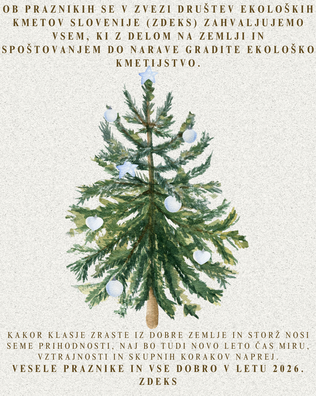 Praznično voščilo ZDEKS 2026
