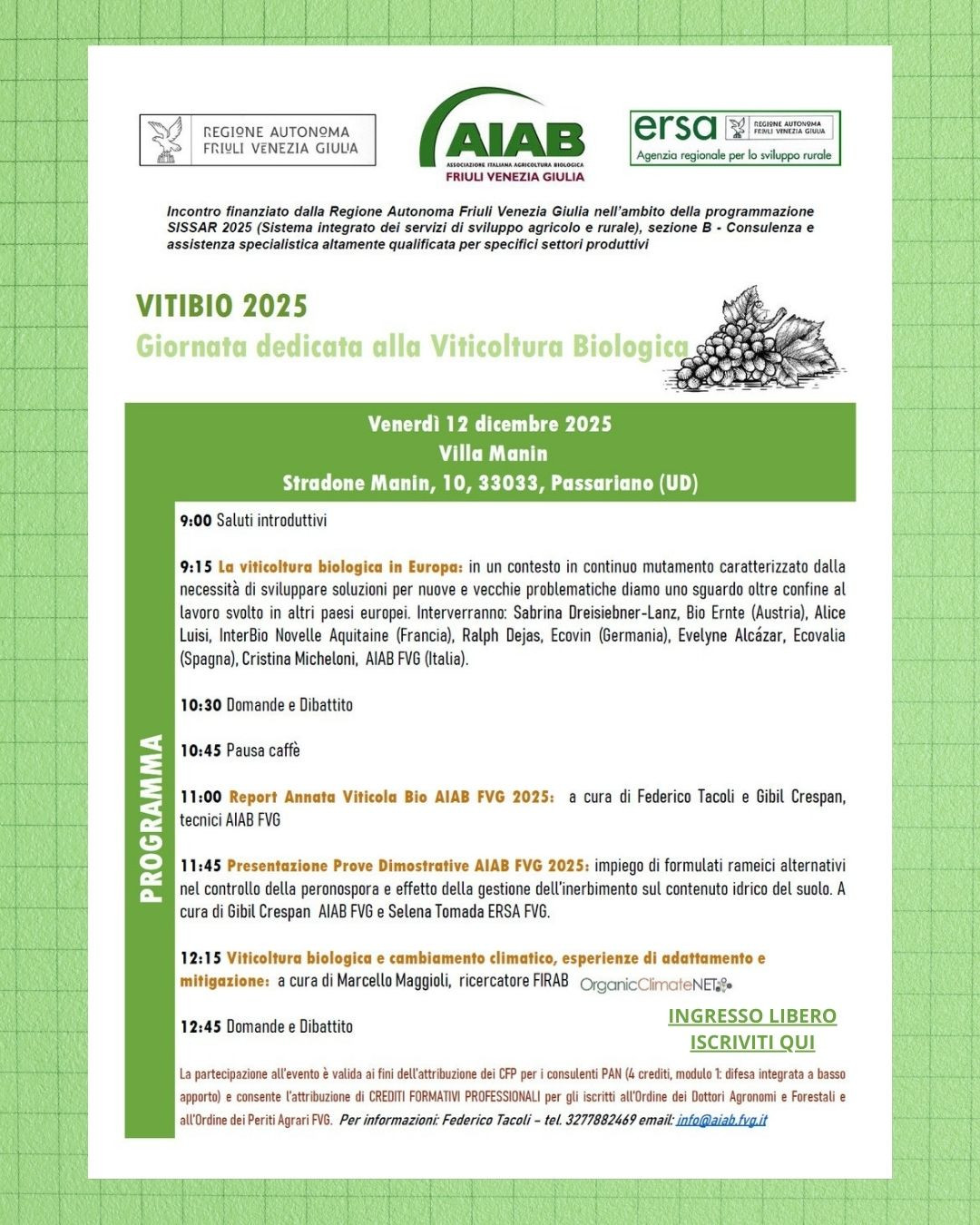 ZDEKS na mednarodnem strokovnem dogodku VITIBIO 2025 v Villi Manin (Italija)