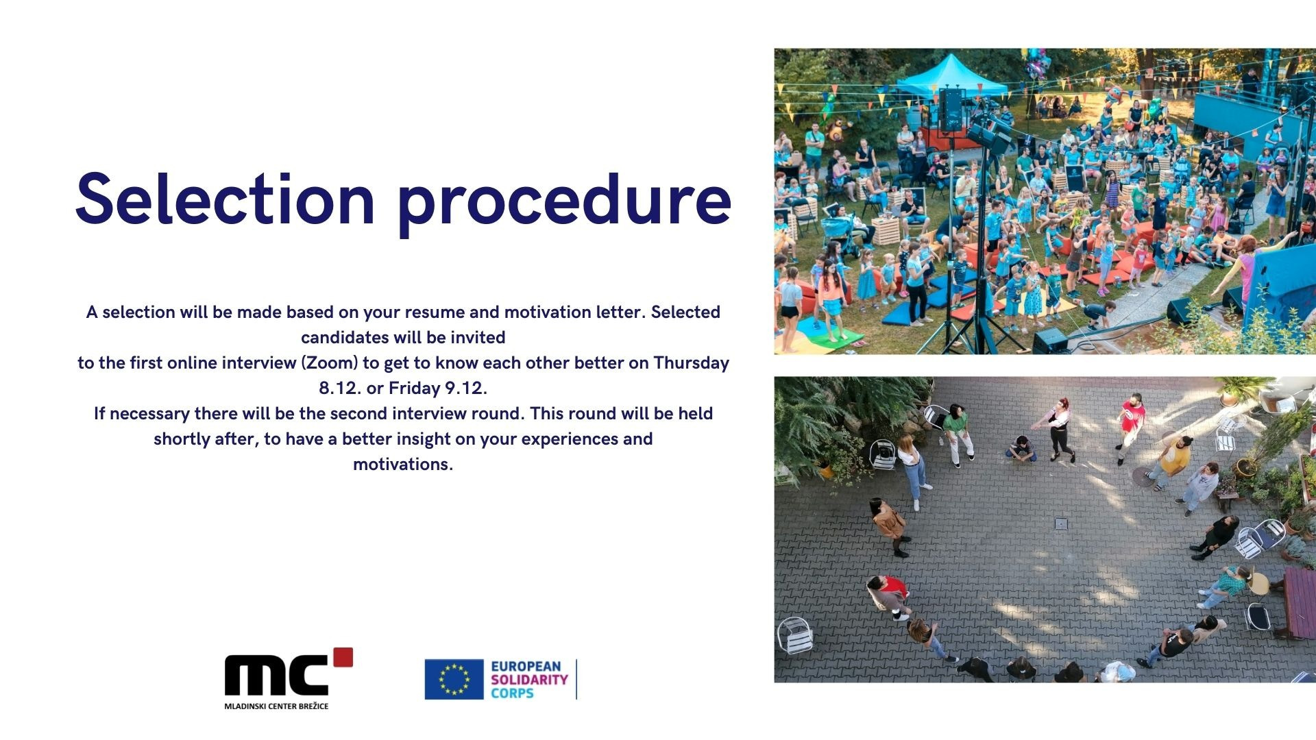 Call for the volunteers