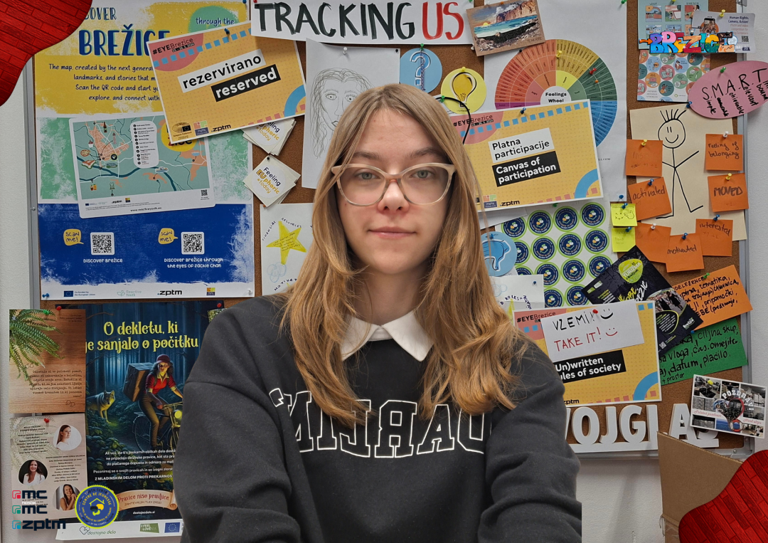 Tjaša zaključila prakso v Mladinskem centru Brežice