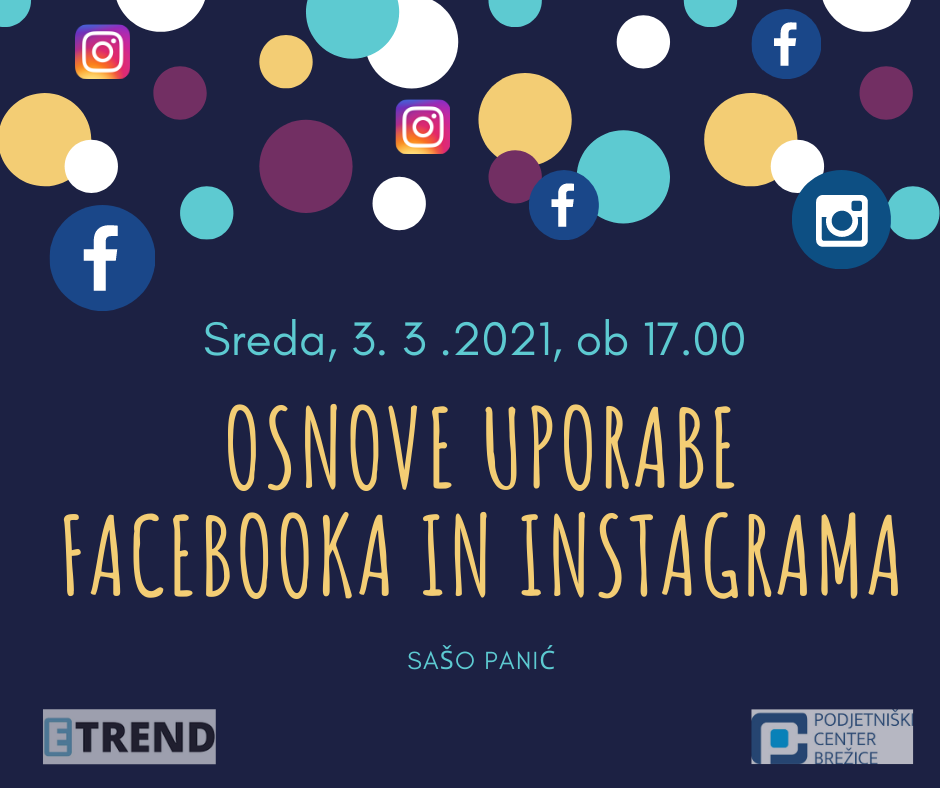 Osnove uporabe facebooka in instagrama: potencial za komuniciranje