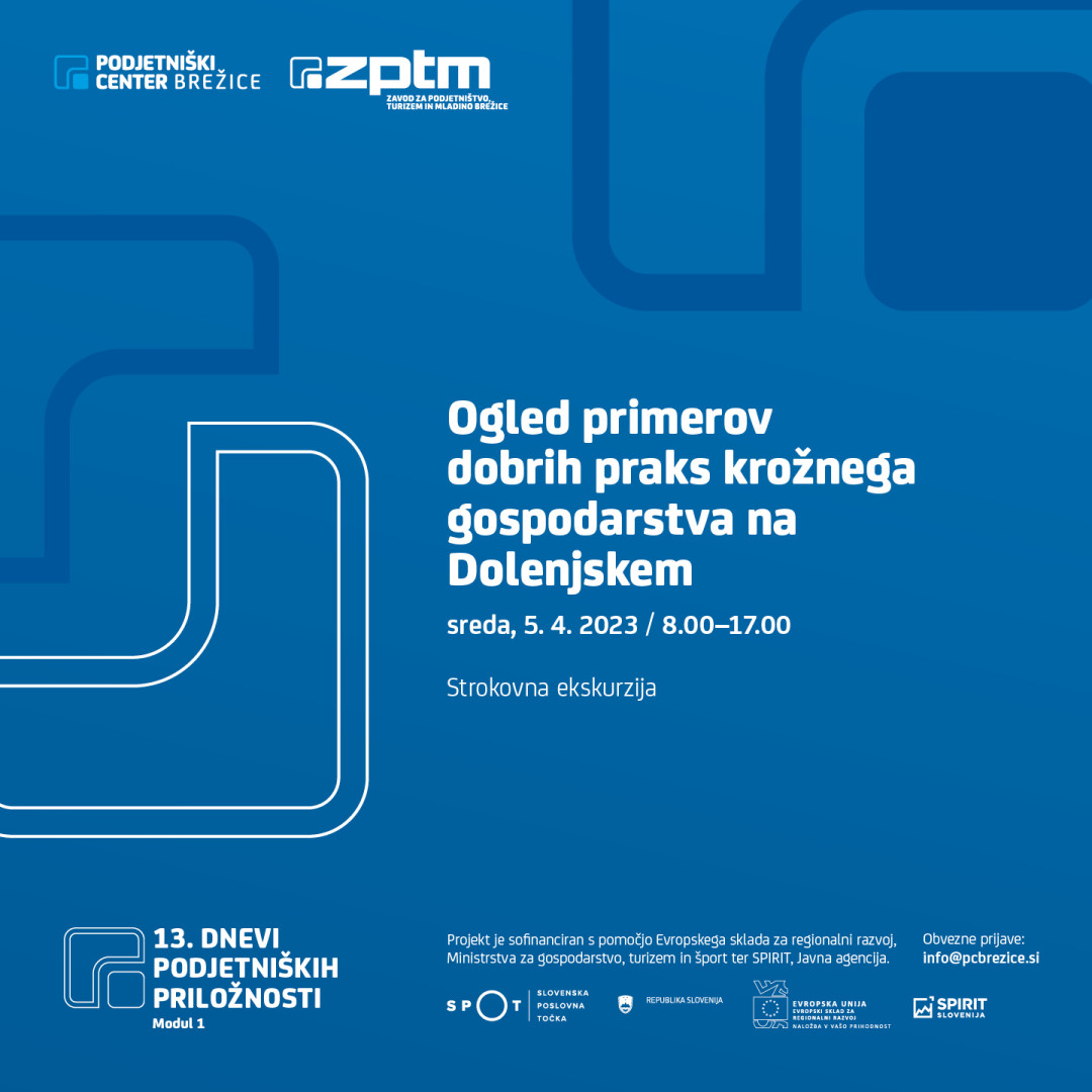 Strokovna ekskurzija: Ogled primerov dobrih praks krožnega gospodarstva na Dolenjskem