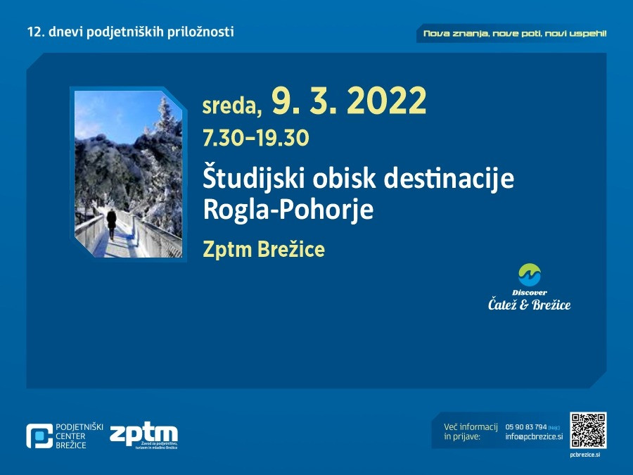 Študijski obisk destinacije Rogla-Pohorje