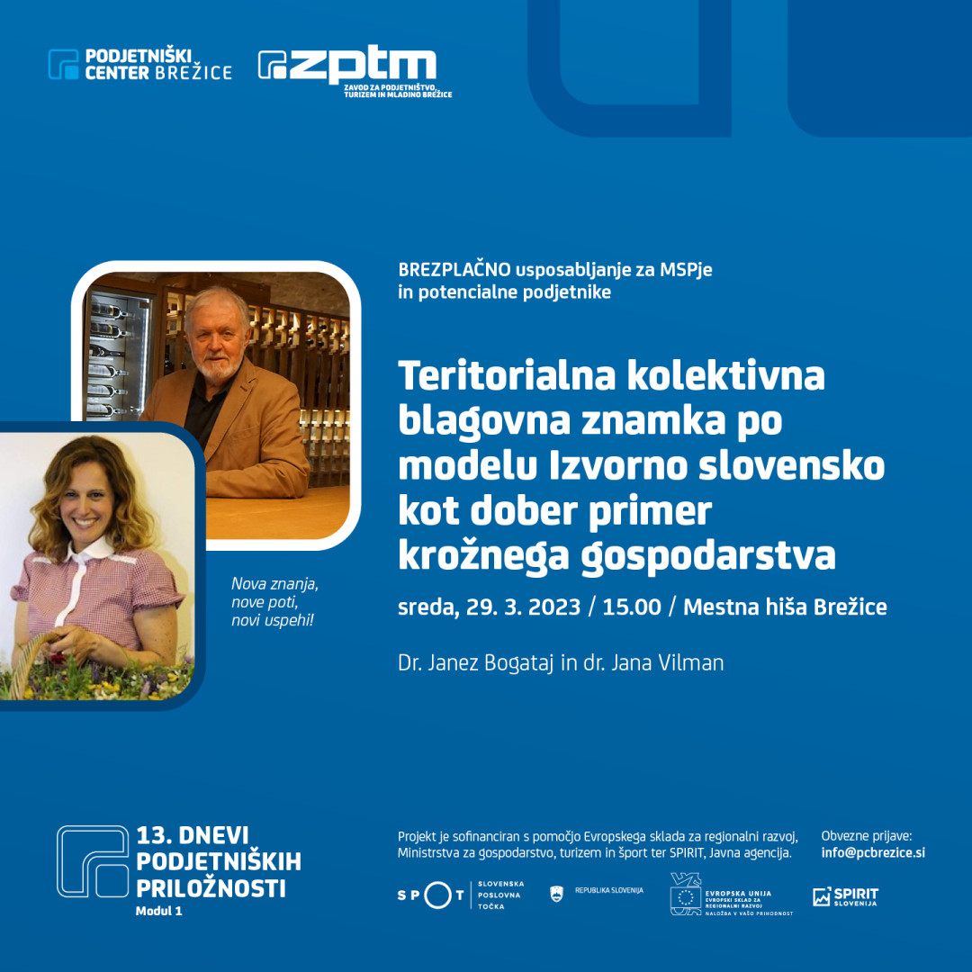 Teritorialna kolektivna blagovna znamka po modelu Izvorno slovensko kot dober primer krožnega gospodarstva