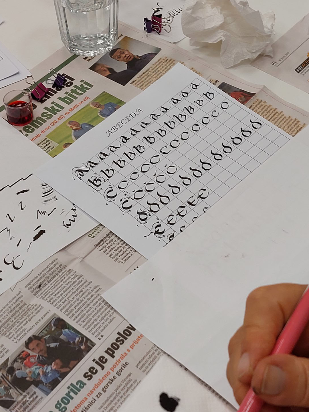 Delavnica kaligrafije