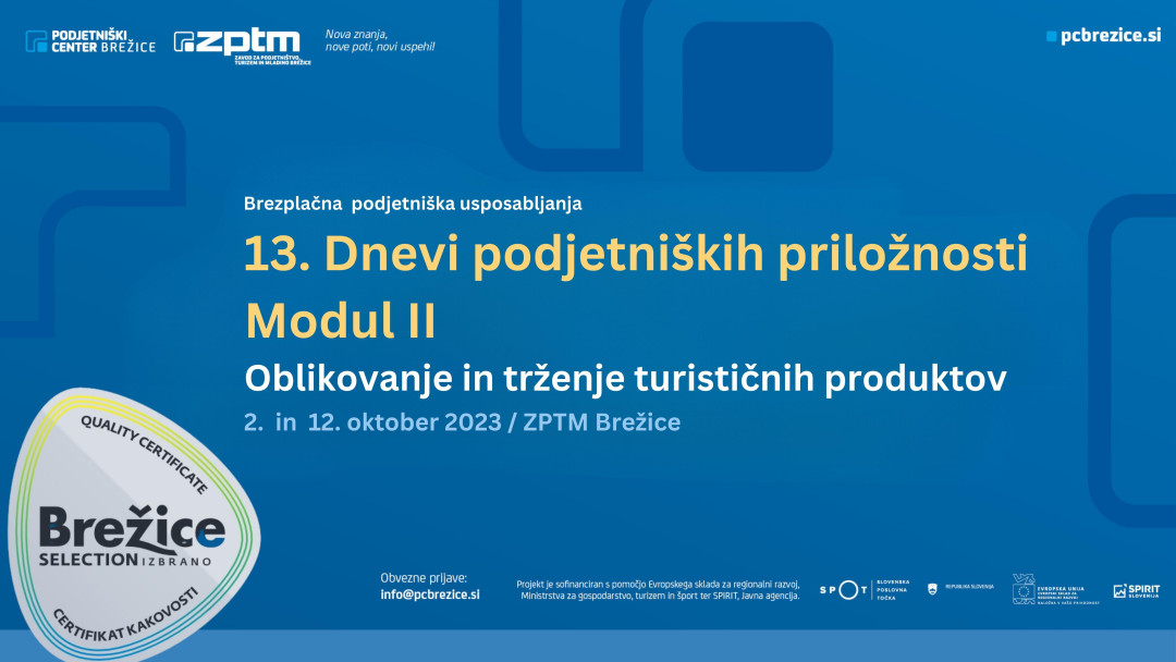 13. dnevi podjetniških priložnosti – Modul II
