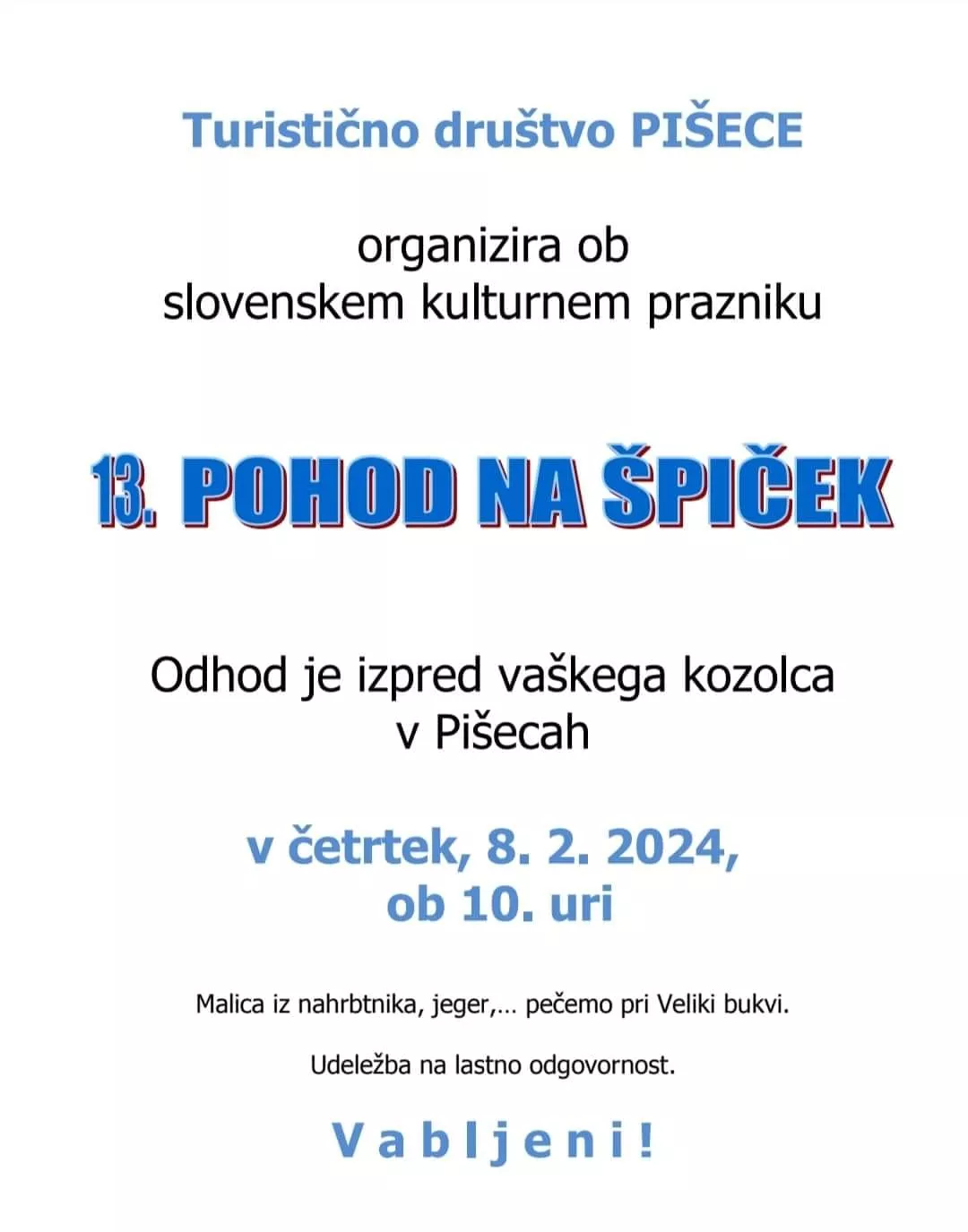 13. pohod na Špiček