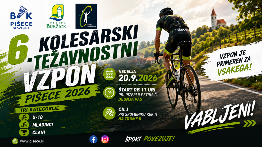 6. Kolesarski težavnostni vzpon Pišece 2026