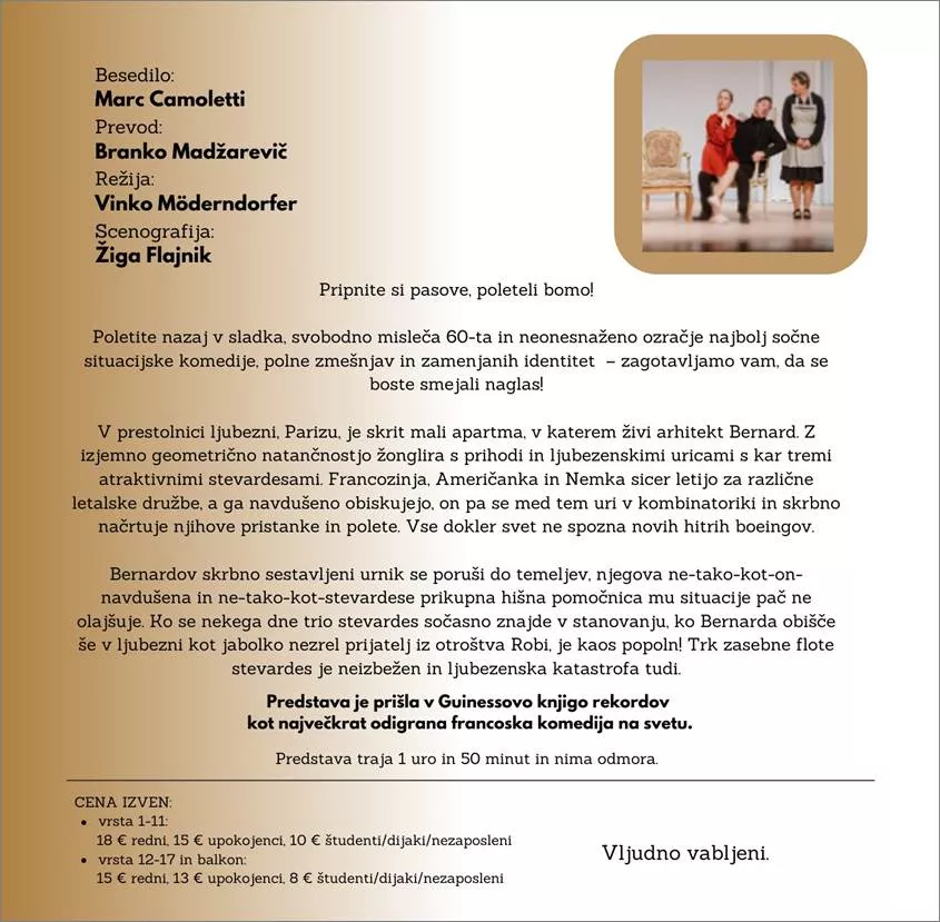 BOEING, BOEING, komedija