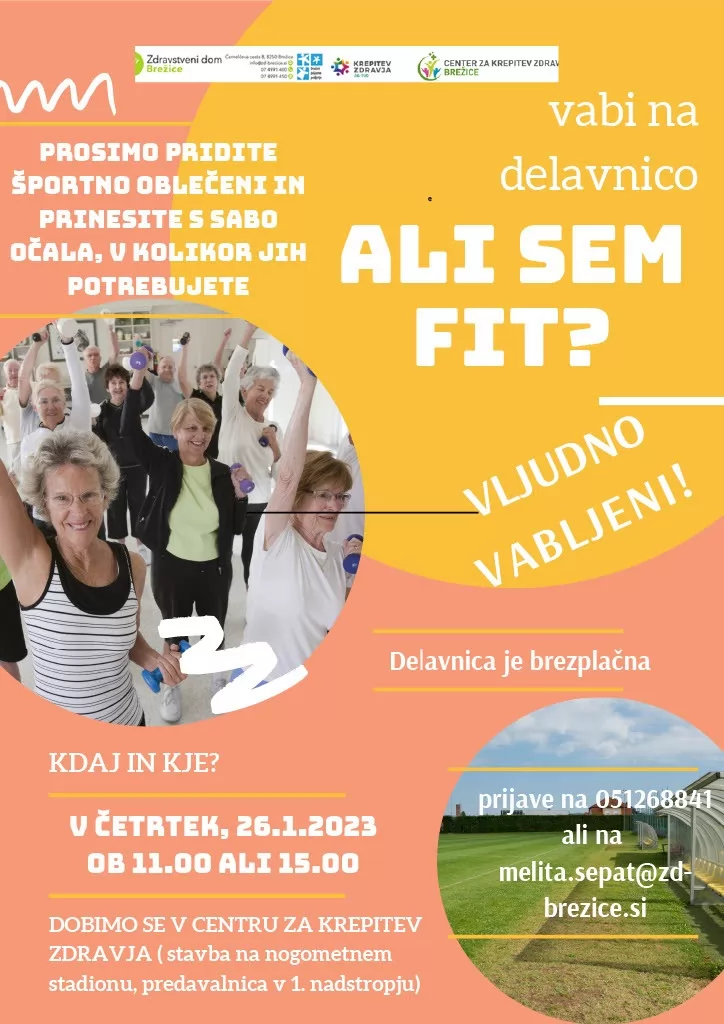 Brezplačna delavnica: Ali sem fit?
