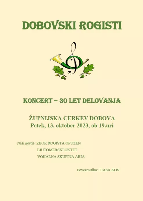 Dobovski rogisti, koncert - 30 let delovanje