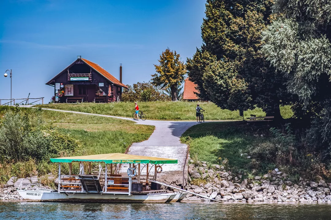 Ferry on the Sava river