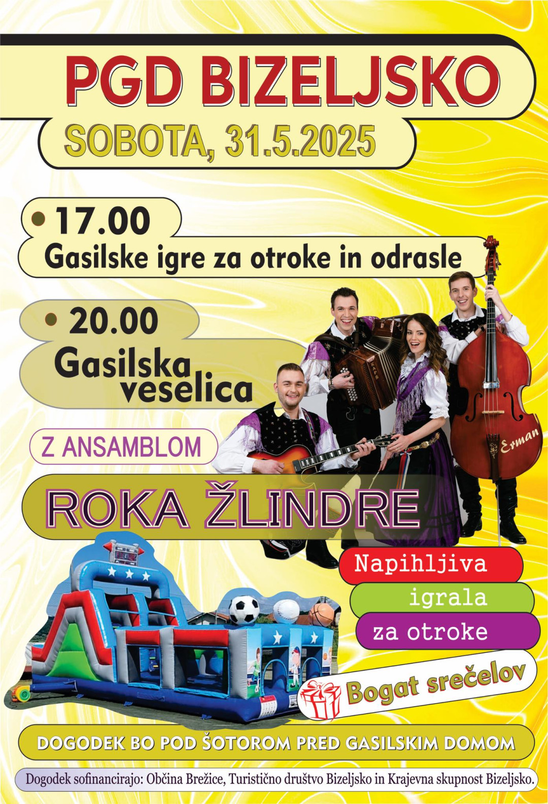 Gasilska veselica z ansamblom Roka Žlindre