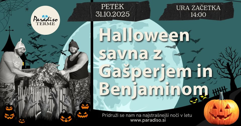 Halloween savna z Gašperjem in Benjaminom