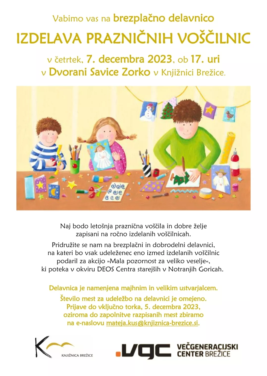 Izdelava prazničnih voščilnic