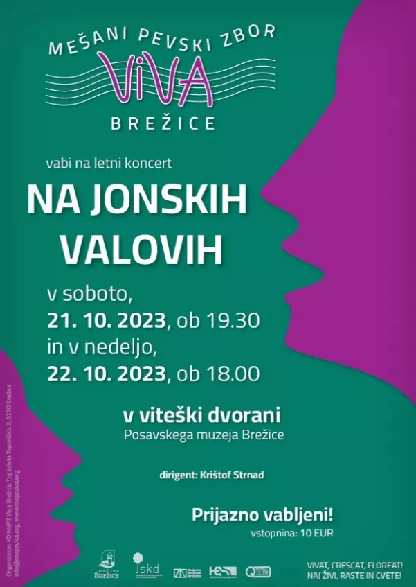Letni koncert Mešanega pevskega zbora Viva: Na jonskih valovih