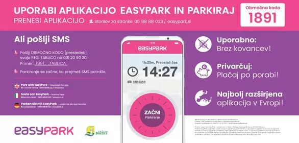 Nadgradnja sistema plačevanja parkirnin