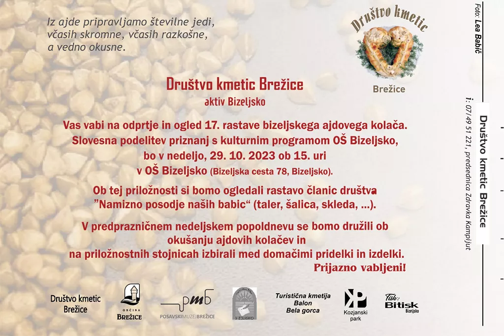 Odprtje in ogled 17. razstave bizeljskega ajdovega kolača