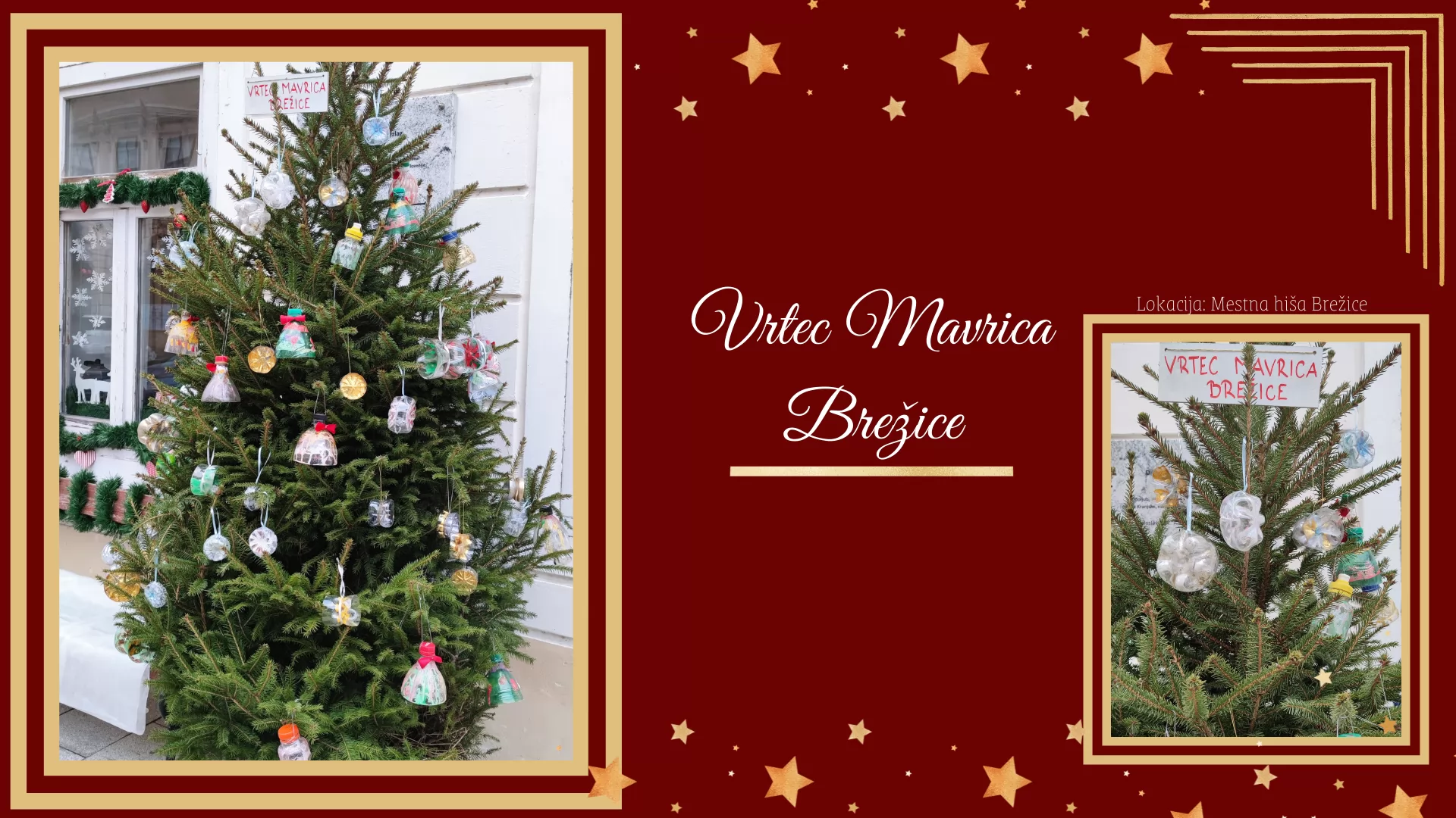 Okrasitev starega mestnega jedra z 20 smrečicami