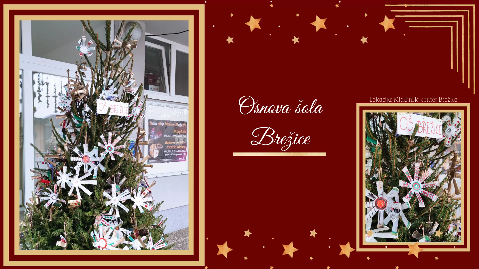 Okrasitev starega mestnega jedra z 20 smrečicami