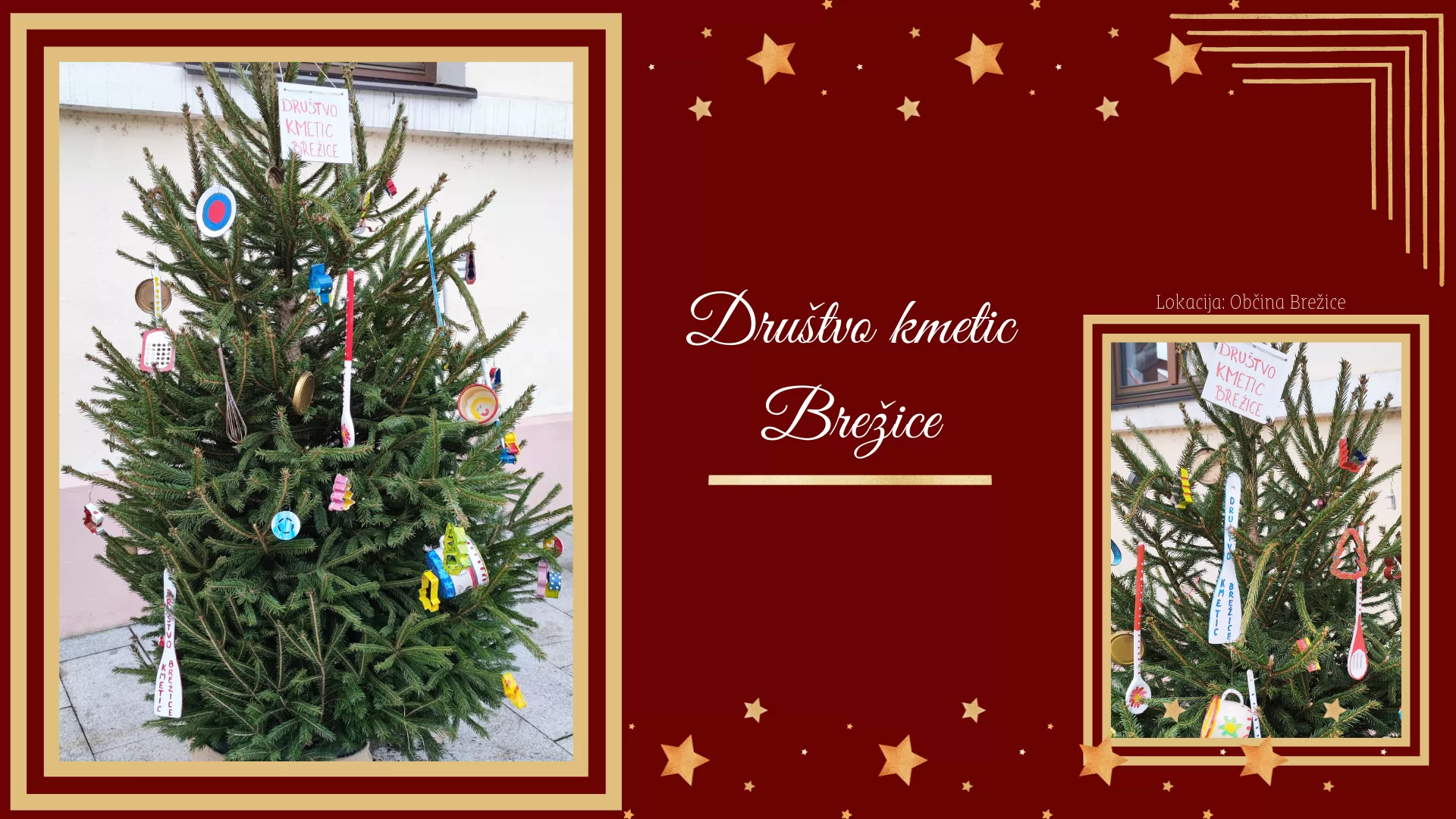 Okrasitev starega mestnega jedra z 20 smrečicami