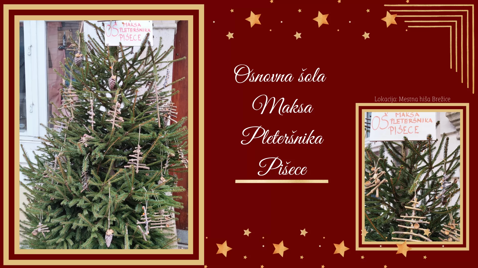 Okrasitev starega mestnega jedra z 20 smrečicami