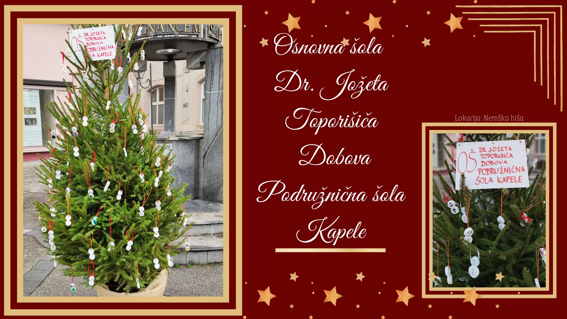 Okrasitev starega mestnega jedra z 20 smrečicami