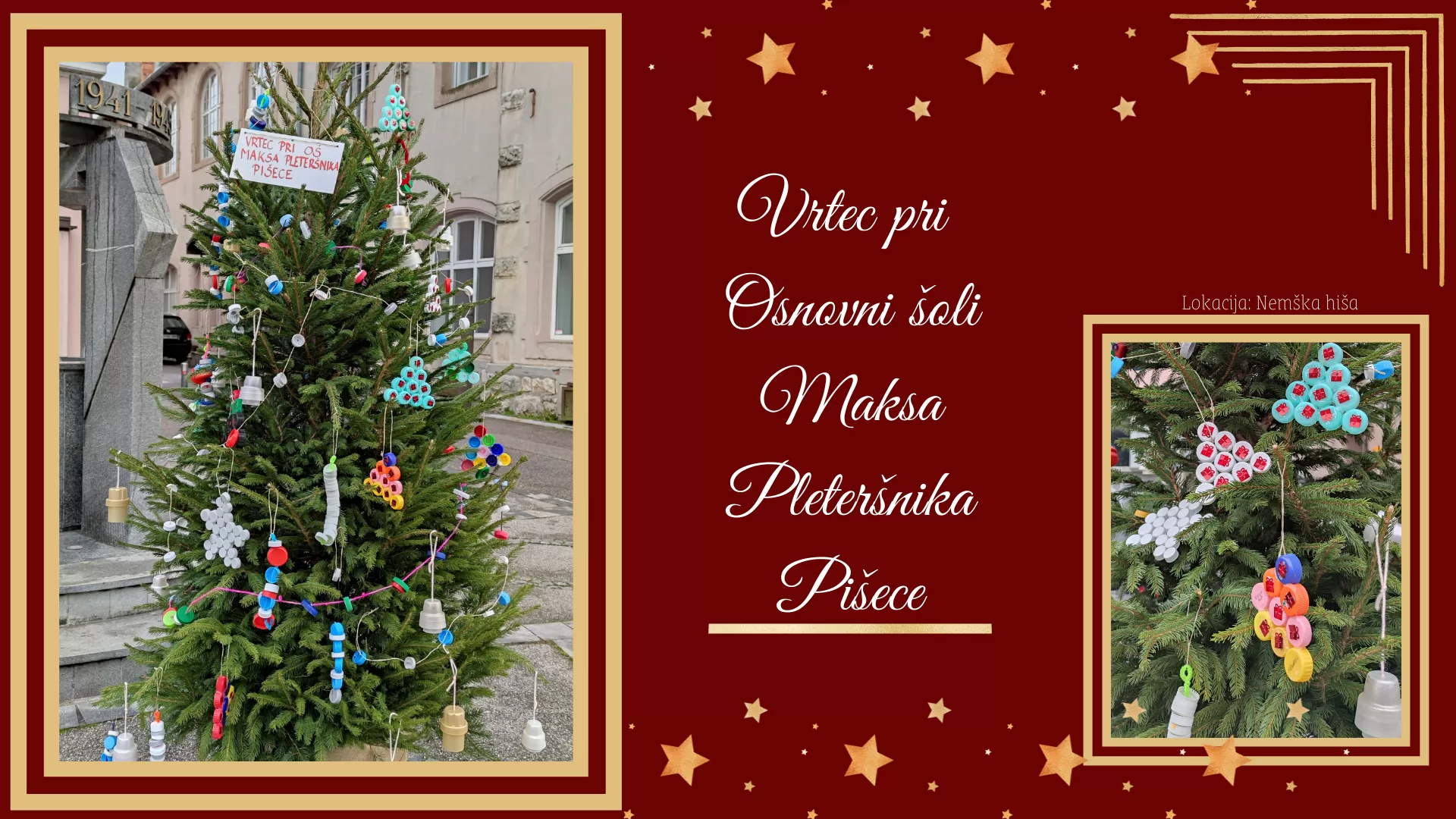 Okrasitev starega mestnega jedra z 20 smrečicami