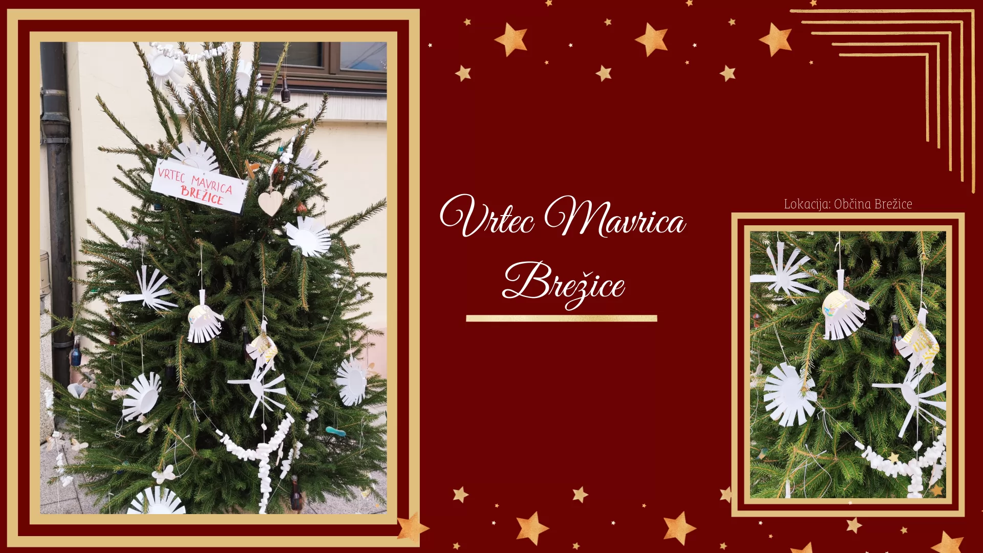 Okrasitev starega mestnega jedra z 20 smrečicami