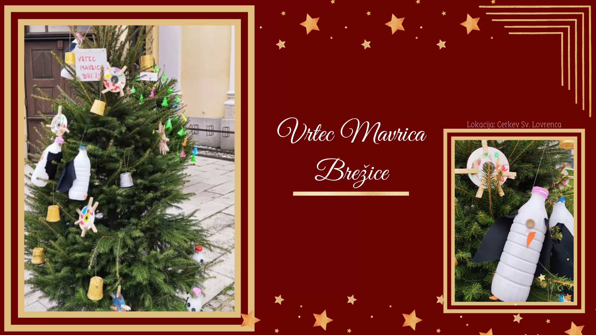 Okrasitev starega mestnega jedra z 20 smrečicami