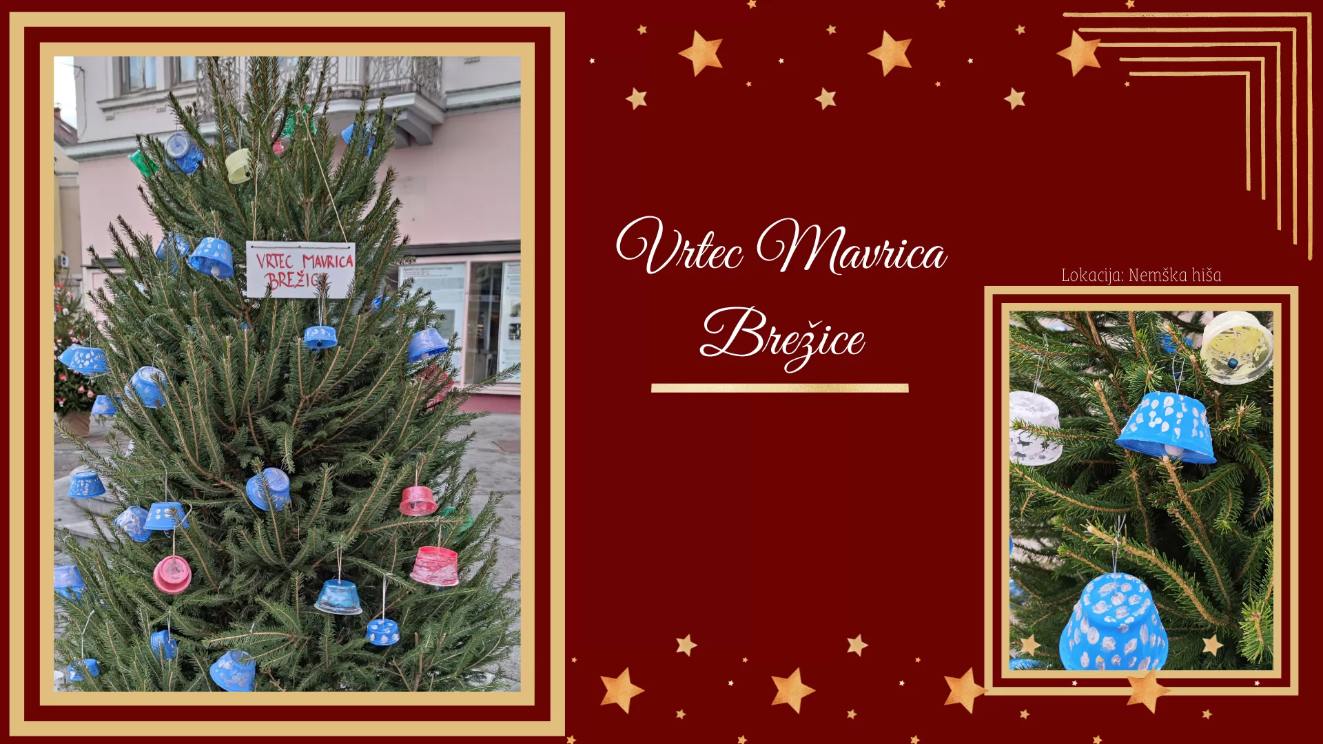 Okrasitev starega mestnega jedra z 20 smrečicami