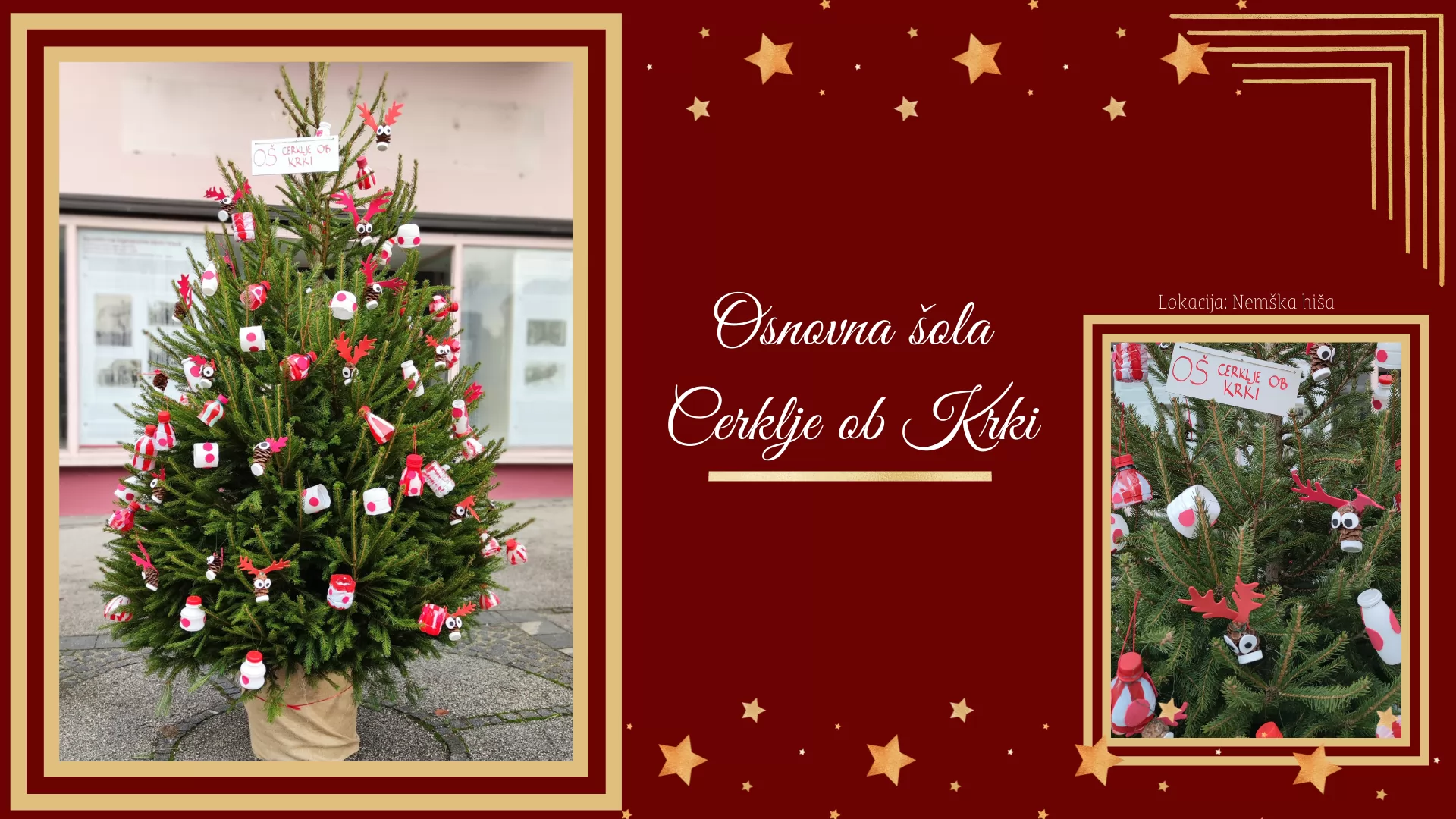 Okrasitev starega mestnega jedra z 20 smrečicami