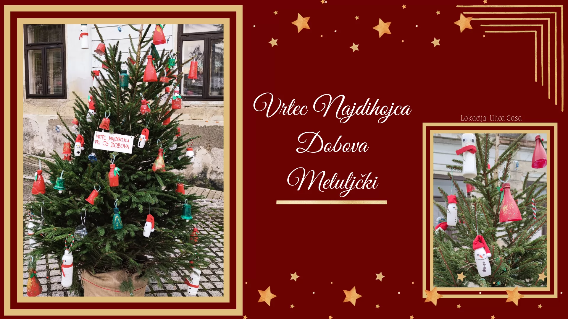 Okrasitev starega mestnega jedra z 20 smrečicami