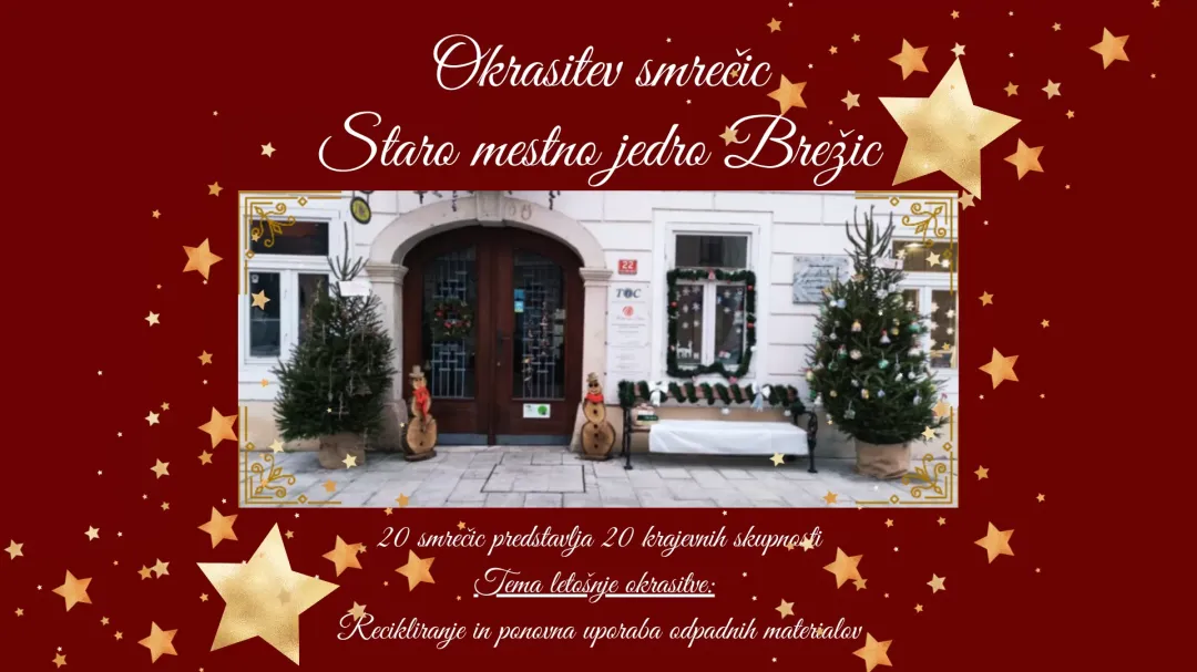 Okrasitev starega mestnega jedra z 20 smrečicami